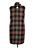 J.Crew 100% Polyester Plaid Black Casual Dress Size 8 - photo 2