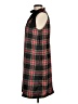 J.Crew 100% Polyester Plaid Black Casual Dress Size 8 - photo 5