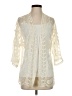 Assorted Brands 100% Cotton Ivory 3/4 Sleeve Blouse Size S - photo 1