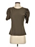 Assorted Brands 100% Polyester Brown Short Sleeve Top Size P (petite) - photo 1