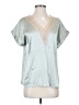 Mirol Silver Short Sleeve Blouse Size S - photo 1