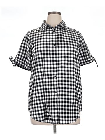Roaman's Short Sleeve Button-Down Shirt (view 1)