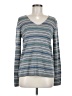 Bass 100% Acrylic Stripes Silver Pullover Sweater Size M - photo 1