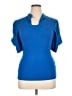 Voodoo Vixen Blue Short Sleeve Blouse Size XL - photo 1