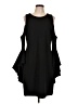Vince Camuto Solid Black Cocktail Dress Size L - photo 1
