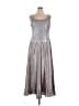 Cachet 100% Polyester Metallic Silver Cocktail Dress Size 16 - photo 1