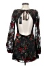 Lulus Floral Black Cocktail Dress Size S - photo 2