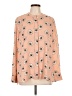 Ann Taylor 100% Polyester Print Orange Long Sleeve Blouse Size L - photo 1