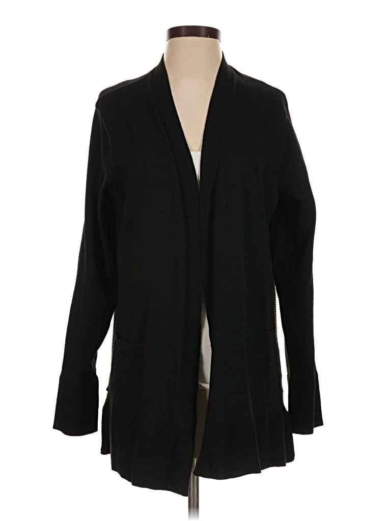 Pre-owned Time And Tru Cardigan Sweater In Black