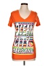 Exist 100% Cotton Orange Short Sleeve Top Size L - photo 1
