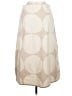 Uniqlo 100% Polyester Polka Dots Ivory Formal Skirt Size M - photo 2