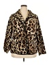 Susan Graver 100% Polyester Animal Print Brown Long Sleeve Blouse Size 2X - photo 1