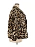 Susan Graver 100% Polyester Animal Print Brown Long Sleeve Blouse Size 2X - photo 4