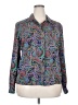 Koret Paisley Gray Long Sleeve Blouse Size 18 - photo 1