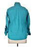 Chico's 100% Lyocell Teal 3/4 Sleeve Button-Down Shirt One size - photo 2