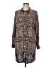 VICI 100% Rayon Brown Long Sleeve Button-Down Shirt Size M - photo 1