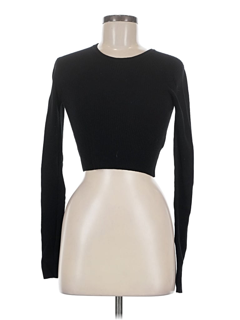 Pre-owned Zara Long Sleeve T-shirt In Black