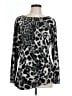 Isabel Animal Print Silver Long Sleeve Blouse Size XL - photo 1
