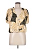 Greylin 100% Polyester Gold Short Sleeve Blouse Size M - photo 1