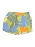 Vitamin A 100% Linen Color Block Green Shorts Size S - photo 1