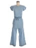 Nordstrom 100% Cotton Solid Blue Jumpsuit Size XL - photo 1
