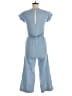 Nordstrom 100% Cotton Solid Blue Jumpsuit Size XL - photo 2
