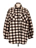 Time and Tru Plaid Brown Coat Size L - photo 1