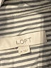 Ann Taylor LOFT Stripes Silver Long Sleeve Button-Down Shirt Size M - photo 7