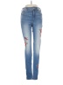 Express Floral Blue Jeans Size 0R - photo 1