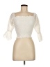 LUCCA 100% Cotton Ivory 3/4 Sleeve Blouse Size XS - photo 1