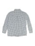 Gap Kids Checkered-gingham Blue Long Sleeve Button-Down Shirt Size 6 - photo 2
