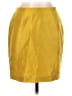 Barami 100% Silk Solid Yellow Gold Silk Skirt Size 6 - photo 1