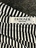 Ekouaer Stripes Gray Short Sleeve Blouse Size S - photo 7