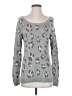 Willow & Clay 100% Rayon Animal Print Gray Pullover Sweater Size S - photo 1