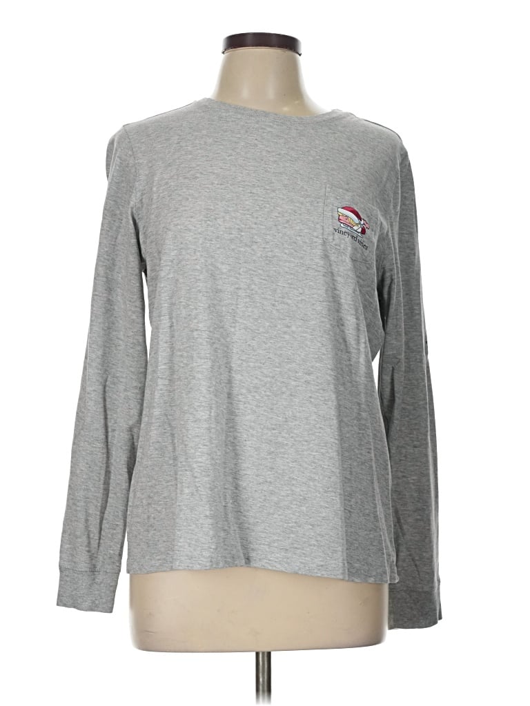 Pre-owned Vineyard Vines Long Sleeve T-shirt In Gray
