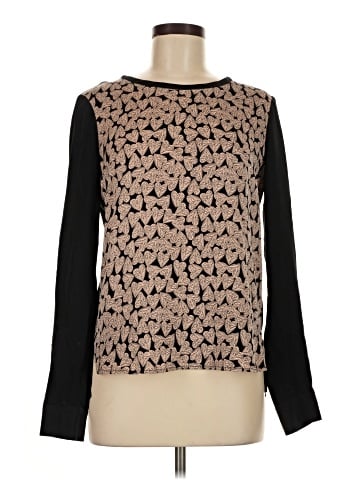Diane von Furstenberg Long Sleeve Silk Top (view 1)