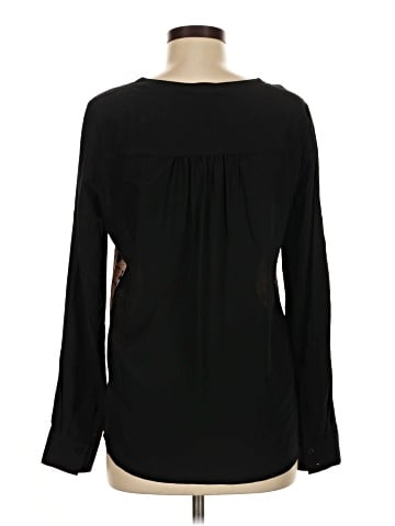 Diane von Furstenberg Long Sleeve Silk Top (view 2)