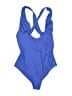 Zinke Solid Blue One Piece Swimsuit Size M - photo 1