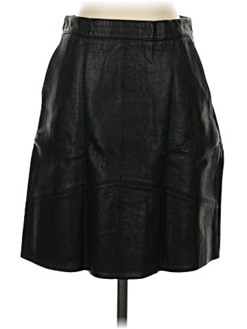 Zara Basic Faux Leather Skirt (view 1)