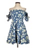 Zara Tropical Blue Cocktail Dress Size XS - photo 1