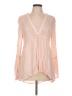 Dex 100% Rayon Pink Long Sleeve Blouse Size L - photo 1