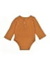 Mud Pie Solid Brown Long Sleeve Onesie Size 6-9 mo - photo 1