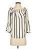 Express Outlet 100% Polyester Ivory 3/4 Sleeve Blouse Size S - photo 1