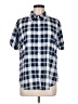 Unbranded Checkered-gingham Blue Short Sleeve Blouse Size M - photo 1
