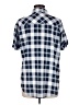 Unbranded Checkered-gingham Blue Short Sleeve Blouse Size M - photo 2