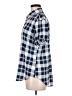 Unbranded Checkered-gingham Blue Short Sleeve Blouse Size M - photo 5