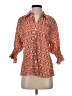 Boho Chic Orange 3/4 Sleeve Button-Down Shirt Size XS - photo 1