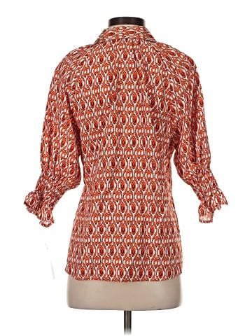Boho Chic 3/4 Sleeve Button-Down Shirt (view 2)