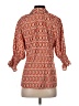Boho Chic Orange 3/4 Sleeve Button-Down Shirt Size XS - photo 2