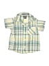Tea 100% Cotton Plaid Green Short Sleeve Button-Down Shirt Size 9-12 mo - photo 1
